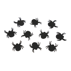 KONFETTI PAJĄKI FILCOWE CZARNE 10szt