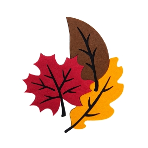 PANEL LIŚCIE JESIENNE FILCOWE KOLOROWE 14x12cm