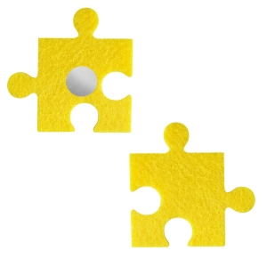 MAGNES PUZZELEK FILCOWY ŻÓŁTY 5,5cm