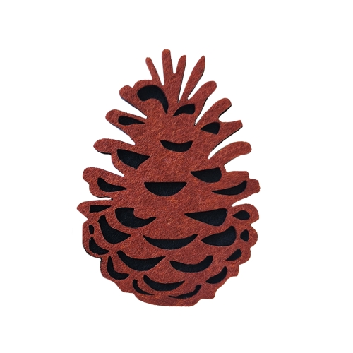 EMBLEMAT SZYSZKA FILCOWY BRĄZOWY 7x5cm