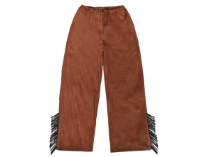 SPODNIE DŁUGIE KOWBOJ WELUROWE BRĄZOWE 146-158