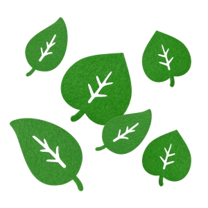 ZESTAW LIŚCI WIOSENNYCH CIEMNOZIELONY MIX 6szt