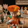 BERET MARCHEWKA POLAROWY POMARAŃCZOWY