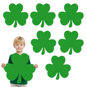 ZESTAW MAXI FRONTÓW KONICZYNKA TRÓJLISTNA FILCOWY ZIELONY 37x36cm 6szt