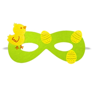 MASKA KURCZACZEK PISANKI FILCOWA JASNOZIELONA