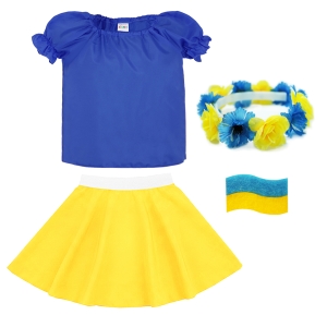 ZESTAW UKRAINA NIEBIESKO-ŻÓŁTY 116-128 4el