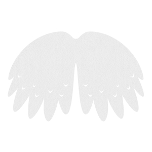 SKRZYDŁA PTASZEK FILCOWE DUŻE JEDNOWARSTWOWE BIAŁE 58x40cm