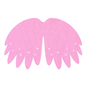 SKRZYDŁA PTASZEK FILCOWE DUŻE JEDNOWARSTWOWE RÓŻOWE 58x40cm