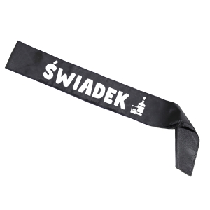 SZARFA ŚWIADEK CZARNA 85cm