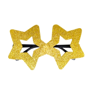 OKULARY GWIAZDKI PIANKA BROKATOWA ZŁOTE