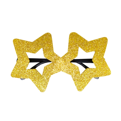 OKULARY GWIAZDKI PIANKA BROKATOWA ZŁOTE