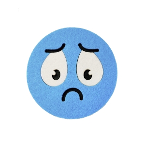 PANEL EMOCJE SMUTEK FILCOWY BŁĘKITNY 11x11cm
