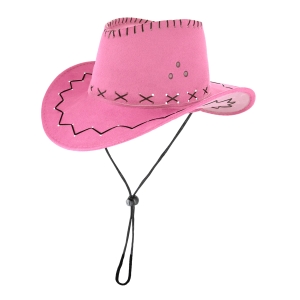 KAPELUSZ KOWBOJA ZAMSZOWY RÓŻOWY