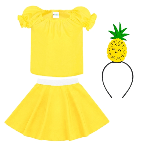 ZESTAW ANANAS ŻÓŁTY 134-140 4el