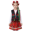 ZESTAW KRAKOWIANKA CZARNO-CZERWONY 116-128 3el