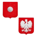 MAGNES GODŁO POLSKI FILCOWY BIAŁO-CZERWONY 5,5x5cm