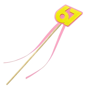 RÓŻDŻKA SIX SEVEN 67 FILCOWA RÓŻOWO-ŻÓŁTA