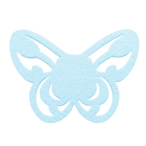 SKRZYDŁA MOTYLEK AŻUROWY FILCOWE BŁĘKITNE 50x35,5cm