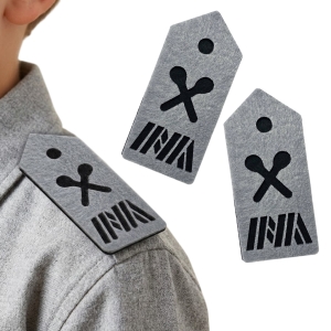 PAGONY WOJSKOWE FILCOWE SZARE 2szt