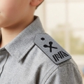 PAGONY WOJSKOWE FILCOWE SZARE 2szt