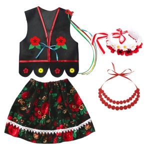 ZESTAW KRAKOWIANKA CZARNY 116-128 4el