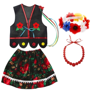 ZESTAW KRAKOWIANKA CZARNY 116-128 4el