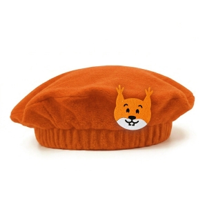 BERET WIEWIÓRKA POLAR POMARAŃCZOWY