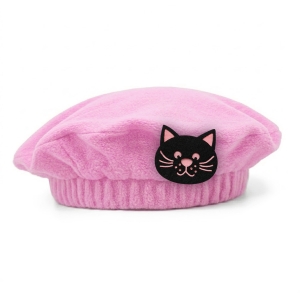 BERET KOTEK POLAR RÓŻOWY