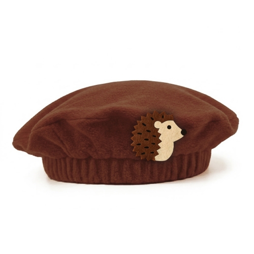 BERET JEŻYK POLAR BRĄZOWY