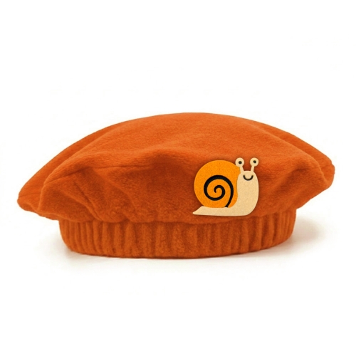 BERET ŚLIMAK POLAR POMARAŃCZOWY