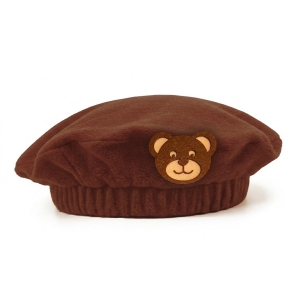 BERET MIŚ POLAR BRĄZOWY