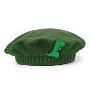 BERET DINOZAUR POLAR CIEMNOZIELONY