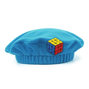 BERET KOSTKA RUBIKA POLAR NIEBIESKI
