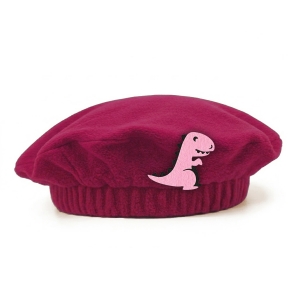 BERET DINOZAUR POLAR BORDOWY