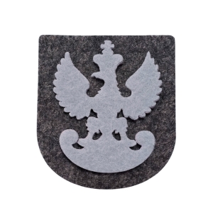 EMBLEMAT HERB ORZEŁ LEGIONOWY FILCOWY SZARY 5,5x5cm