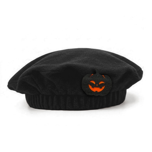 BERET DYNIA POLAR CZARNO-POMARAŃCZOWY