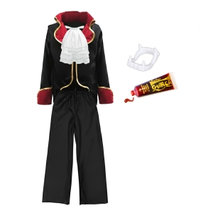 ZESTAW WAMPIR CZARNO-CZERWONY 146-158 5el