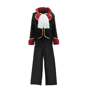 ZESTAW WAMPIR CZARNO-CZERWONY 116-128 3el