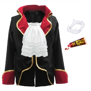 ZESTAW WAMPIR CZARNO-CZERWONY 146-158 4el