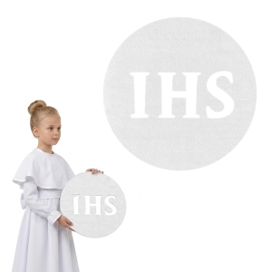 MAXI FRONT HOSTIA KOMUNIJNA FILCOWY BIAŁY 36cm