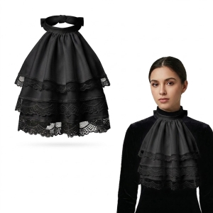 ŻABOT KOŁNIERZYK KORONKOWY CZARNY