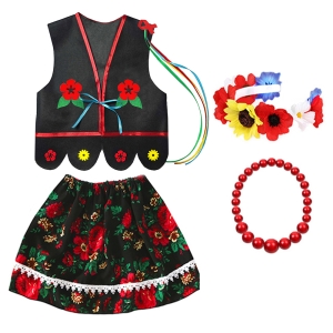ZESTAW KRAKOWIANKA CZARNY 116-128 4el