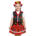 ZESTAW KRAKOWIANKA CZARNO-CZERWONY 98-110 4el