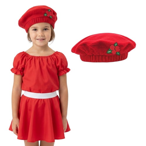 BERET OSTROKRZEW  POLAR CZERWONY
