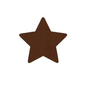 FRONT GWIAZDKA FILCOWA CIEMNOBRĄZOWA 7cm