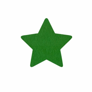 FRONT GWIAZDKA FILCOWA CIEMNOZIELONA 7cm