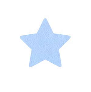FRONT GWIAZDKA FILCOWA BŁĘKITNY 7cm
