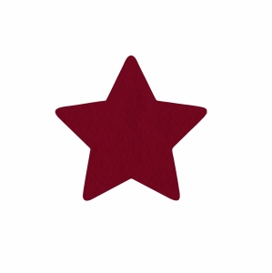 FRONT GWIAZDKA FILCOWA BORDOWA 7cm