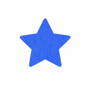 FRONT GWIAZDKA FILCOWA NIEBIESKA 7cm