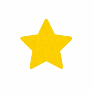 FRONT GWIAZDKA FILCOWA ZŁOTOŻÓŁTA 7cm